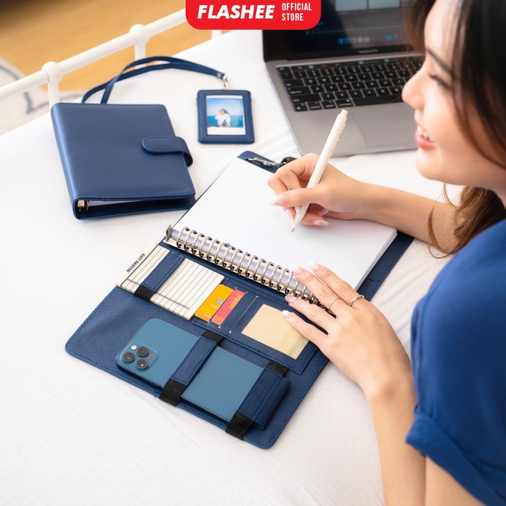 

KODE J56T Flashee Binder Polos A5 2 Ring Antimainstream Ozzie Binder Eksklusif A5 2 Ring Multifungsi 7 Warna