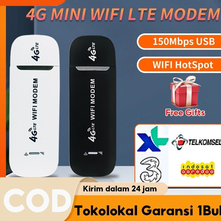 Modem WIFI 4g All Operator 150 Mbps Modem Mifi 4G LTE  Modem WIFI  Travel USB Mobile WIFI Support 10 Devices COD