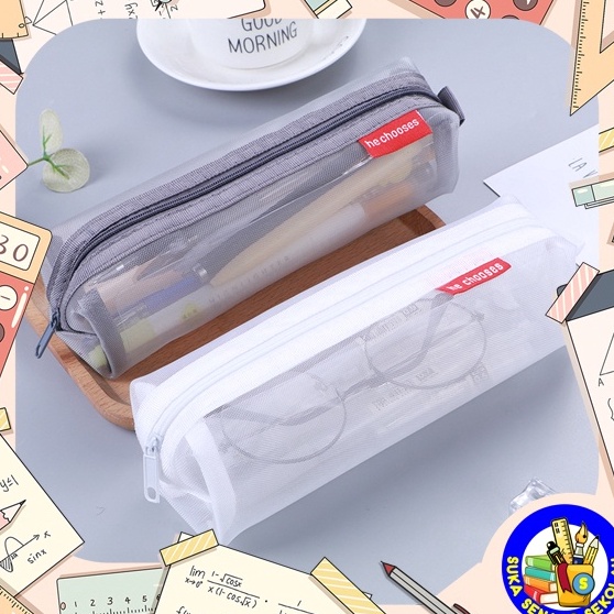 

Hadir Favorit Kotak Pensil Tempat Pensil Jaring Tabung Transparan SK75