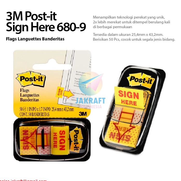 

Get Bonus 5 Lembar 3M POSTIT 689 SIGN HERE isi 5 Sticky Note Memo Tempel Bahan Plastik