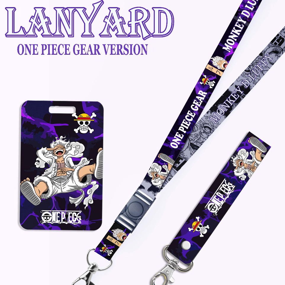 

Pasti Baru STRAP LANYARD CARD HOLDER One Piece Gear Gantungan Kunci Handphone ID Card