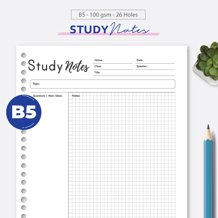 

Pasti Berkualitas Bukuqu Loose leaf B5 L18 Study Notes