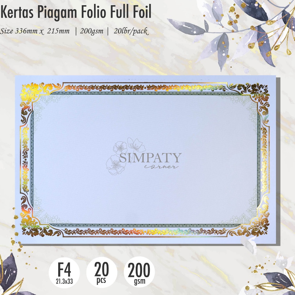 

Sedang Diskon Blanko sertifikat kertas piagam sertifikat folio simpaty full foil emas mewah
