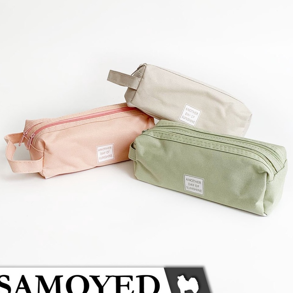 

Penjualan Hemat Tempat Kotak Pensil Alat Tulis Kosmetik Dompet Kain Kanvas Stationery Pencil Pen Cosmetic Travel Case Box Pouch Canvas Samoyed PCMI1