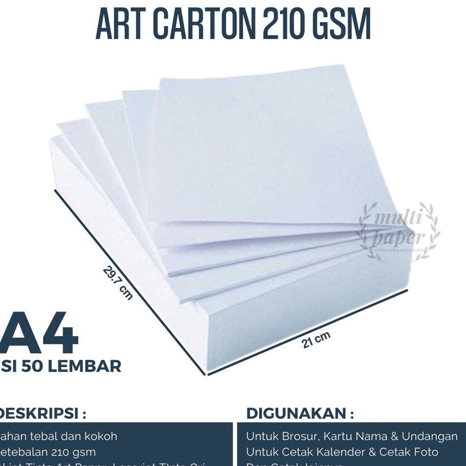 

Super Bonus Kertas Art Carton A4 21 gsm isi 5 lembar Kertas Art Carton A4