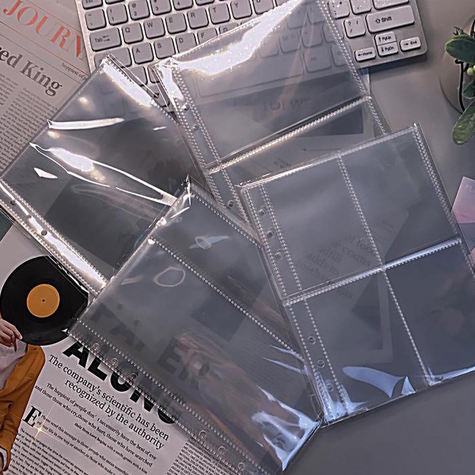 

Promo Terbaru 1 lembar Bag A5A6 Sleeve Clear Tebal 6 Ring PhotocardAlbum binder cover transparent photo card idol Lomo card 1 sheets Stazionario