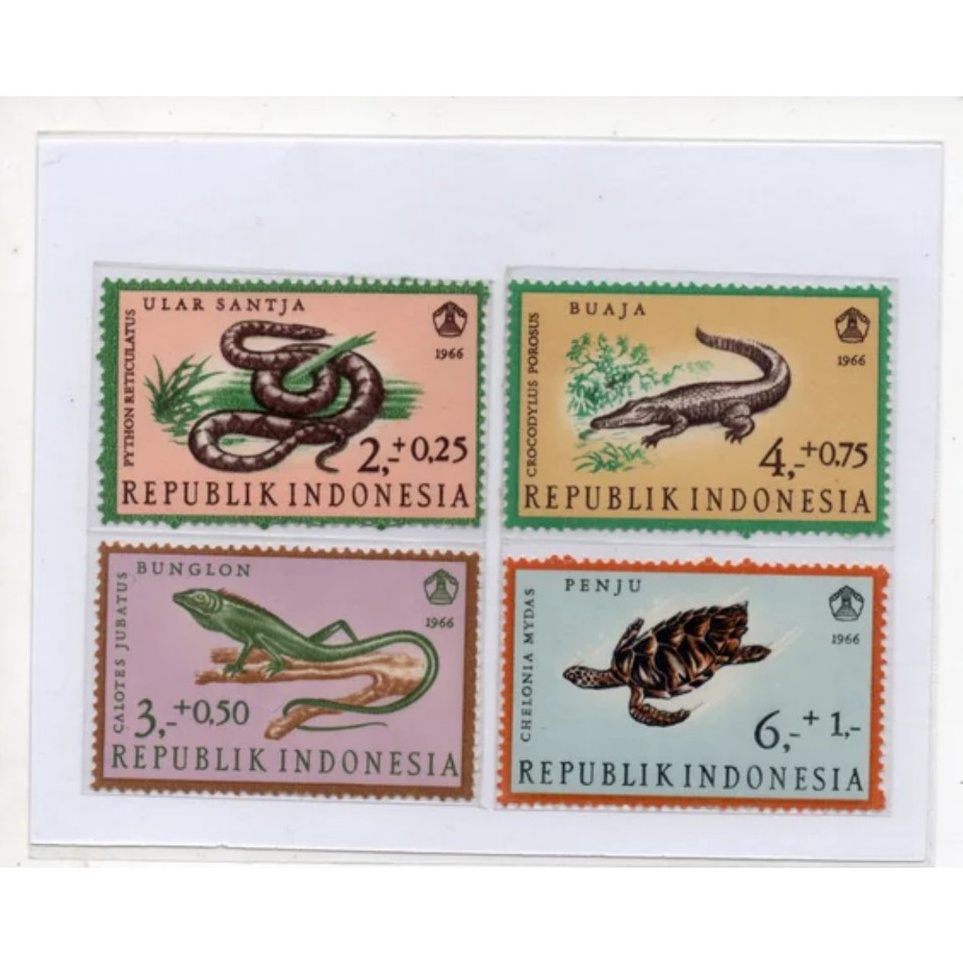 

Super Istimewa BL 793 Set Reptil 4 Jenis Prangko Indonesia Tahun 1966 MNH