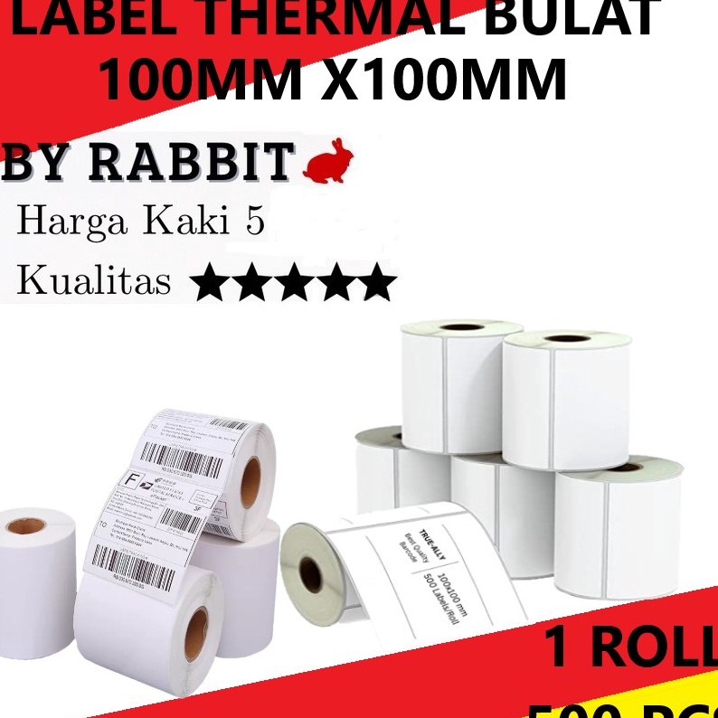 

Fast Respon LABEL THERMAL 1 X 1MM KERTAS STICKER STICKY DIRECT BARCODE 5PC