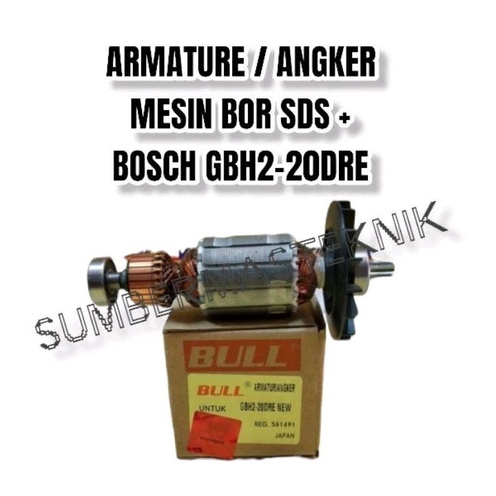 ARMATURE BOSCH GBH2-20 DRE ANGKER ROTOR MESIN ROTARY HAMMER BOSCH GBH 2-20 GBH2 20 GBH2 20 DRE