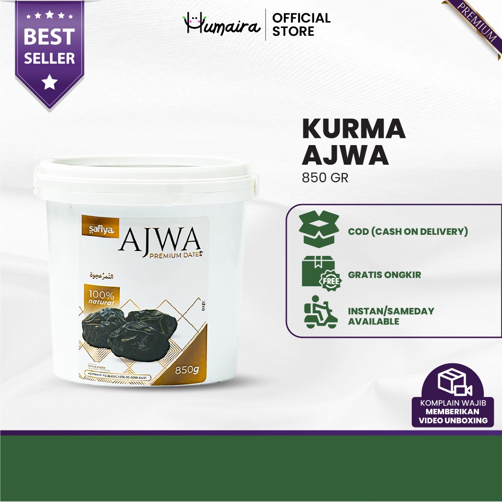 

Kurma Ajwa Ember 850gr Original - Premium Best Quality