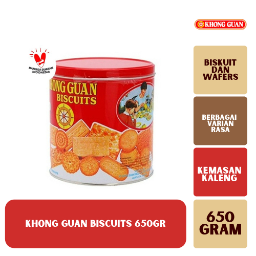 

D Biskuit khong guan kaleng bulat isi 650gr