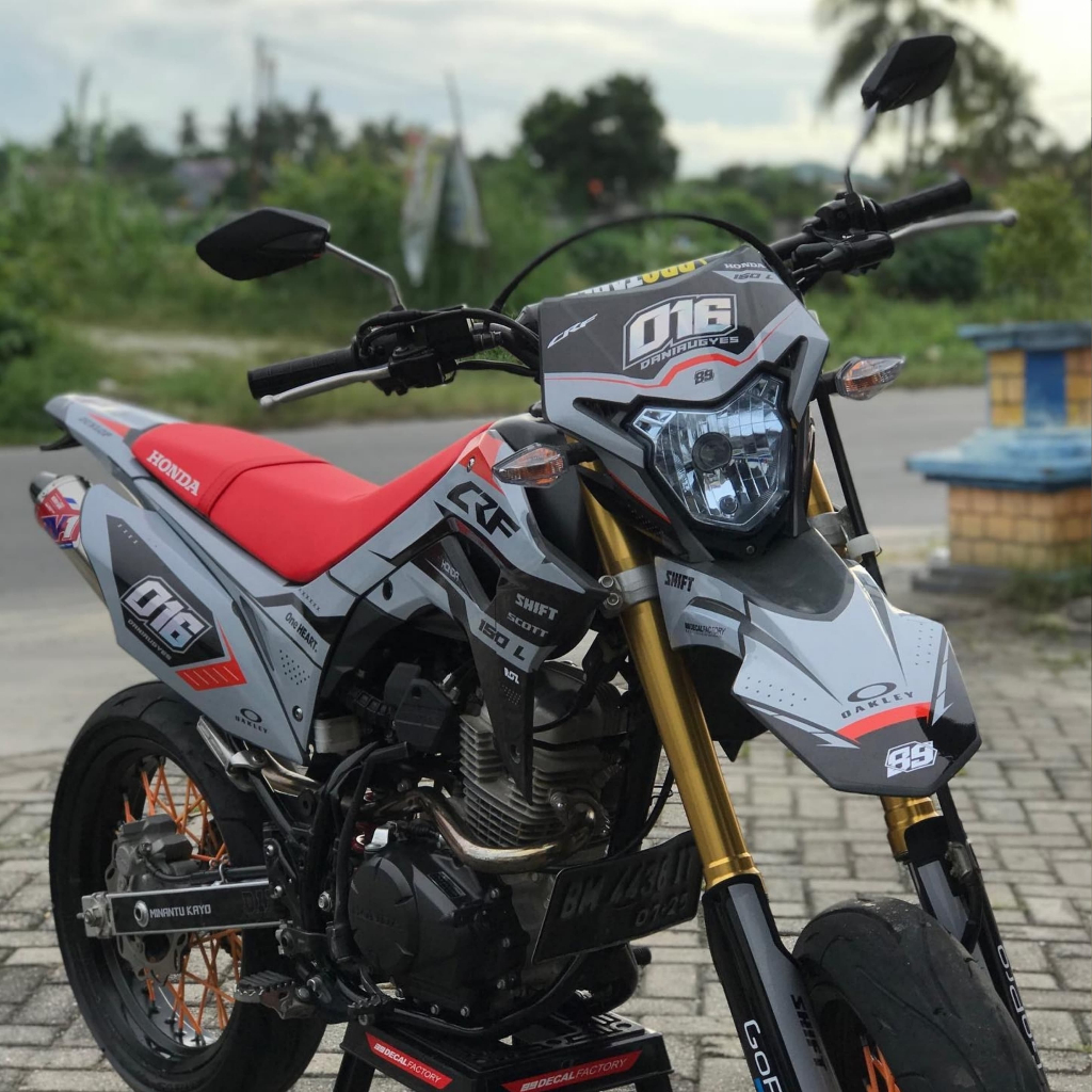 Decal Dekal Stiker Sticer Kawasaki Klx Bf Gordon Crf Supermoto Trabas Bagus