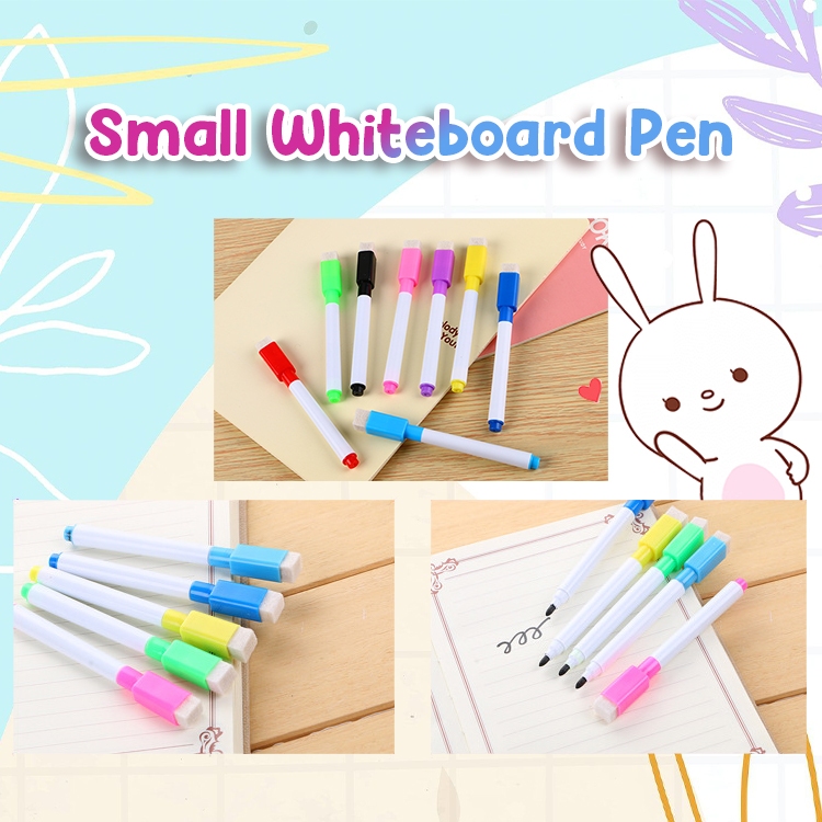 

Alobeauty - [ISI 5 PCS] Spidol Papan Tulis Kecil Bisa Dihapus, Small Whiteboard Pen, Boardmarker Water Based Tinta Hitam & Warna