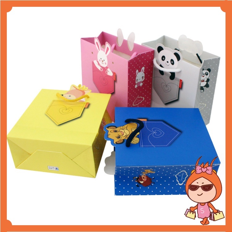 

Paper Bag Ulang Tahun / Paper Bag Motif Animal / Goodie Bag Ulang Tahun Animal Series / Paper Bag Karakter