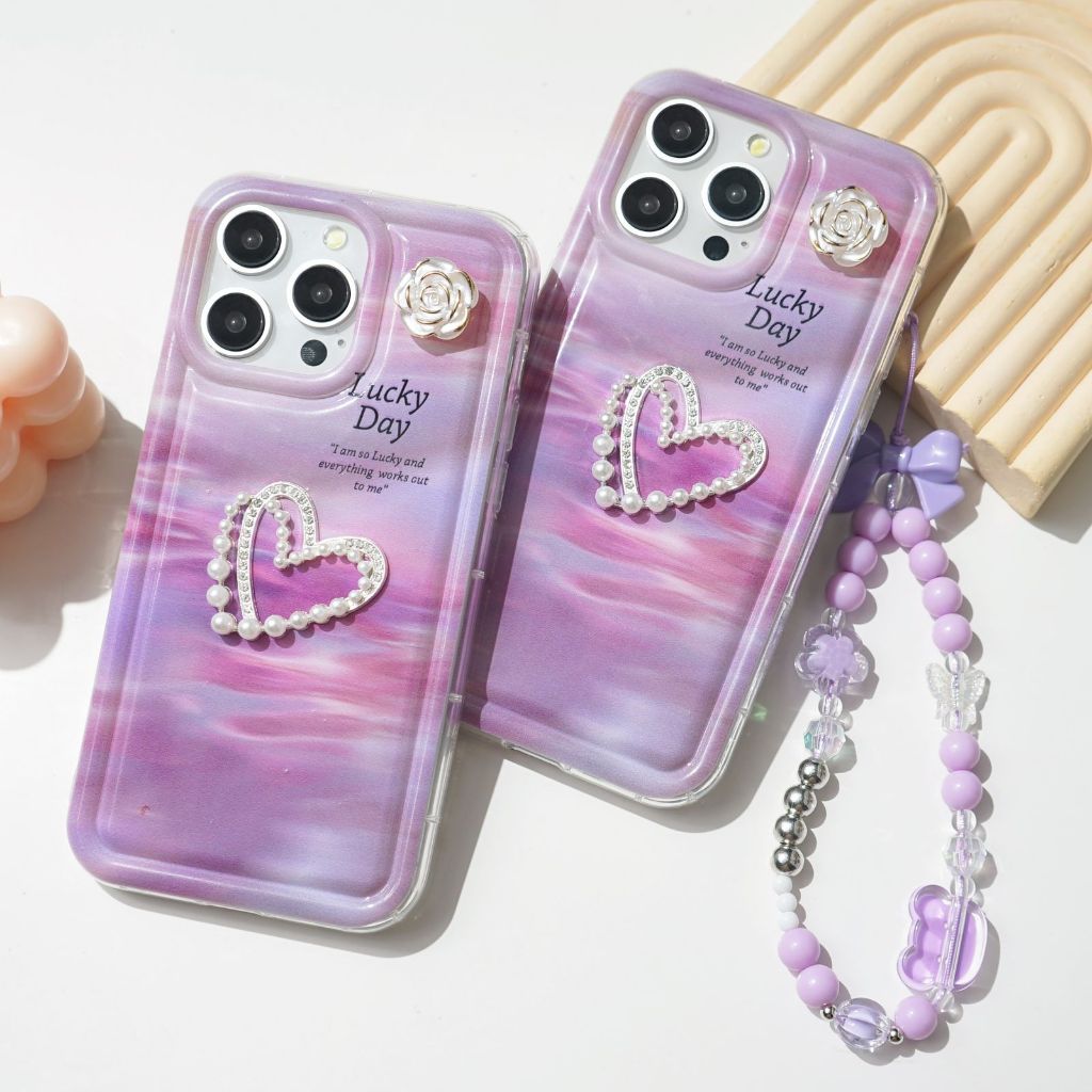 Softcase 3D Timbul Motif Diamond Love [3D22] For Oppo A17K A17 A16E A16 A77S A38 A58 A18 A98 A54 A55