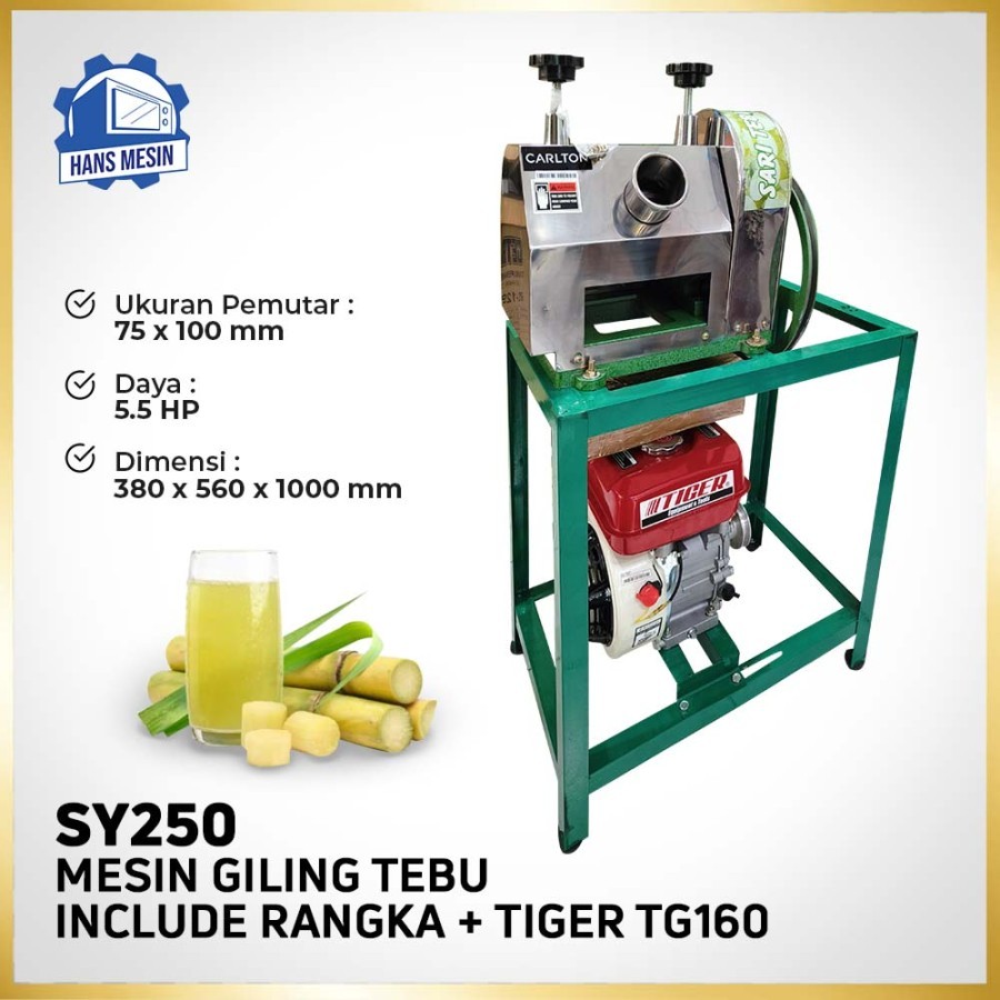 Mesin pemeras sari tebu lengkap engine mesin