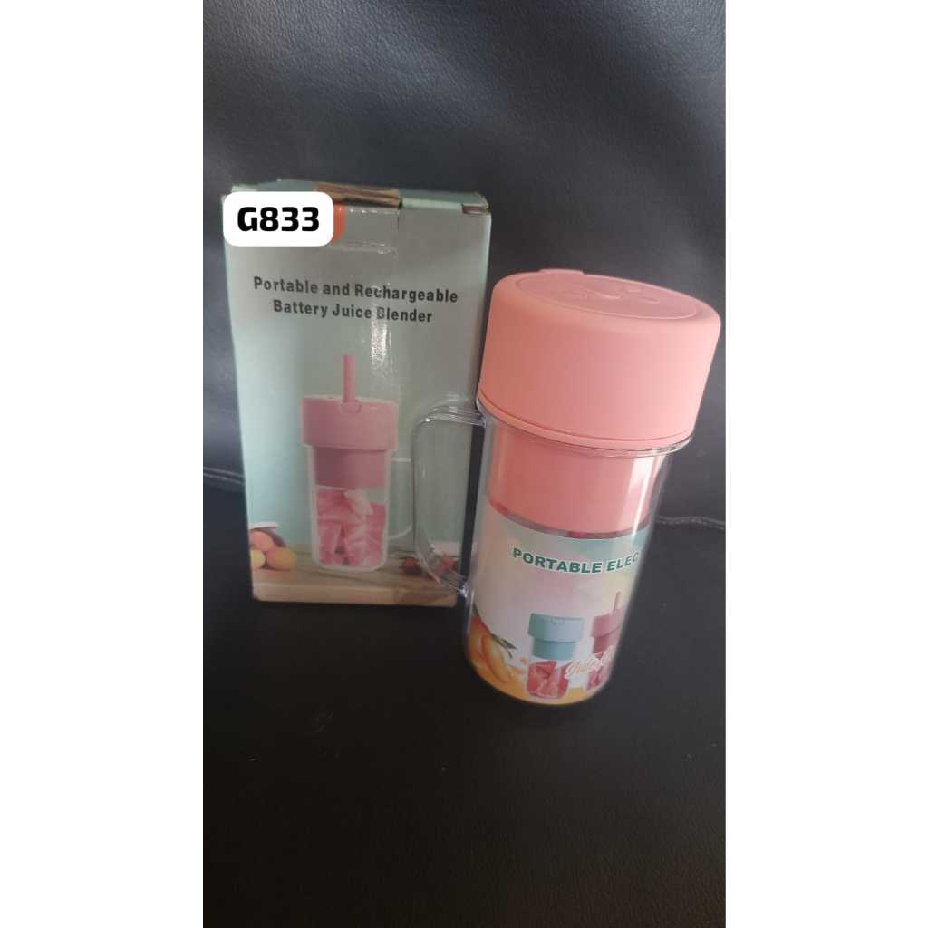 G833 BLENDER JUS JUICER BUAH MINUMAN GELAS CAS CASAN BATERAI PORTABLE MINI CUP BLENDER