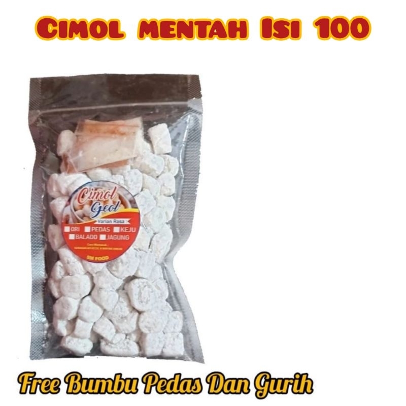 

Cimol Geol Isi 100 Free Bumbu Ori Dan Pedas Aci Cimol Mentah