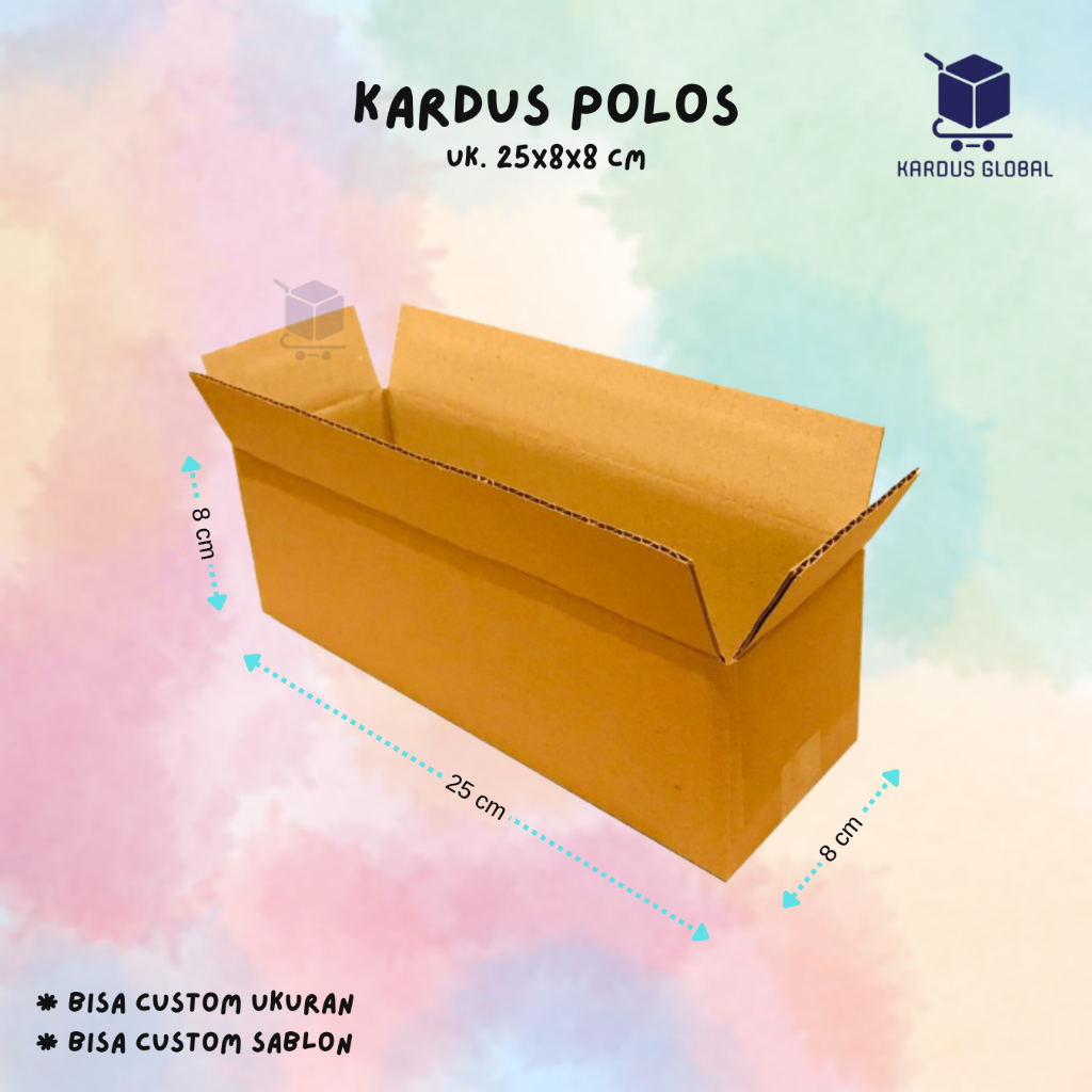 

KARDUS BOX POLOS BARU UKURAN 25X8X8 CM