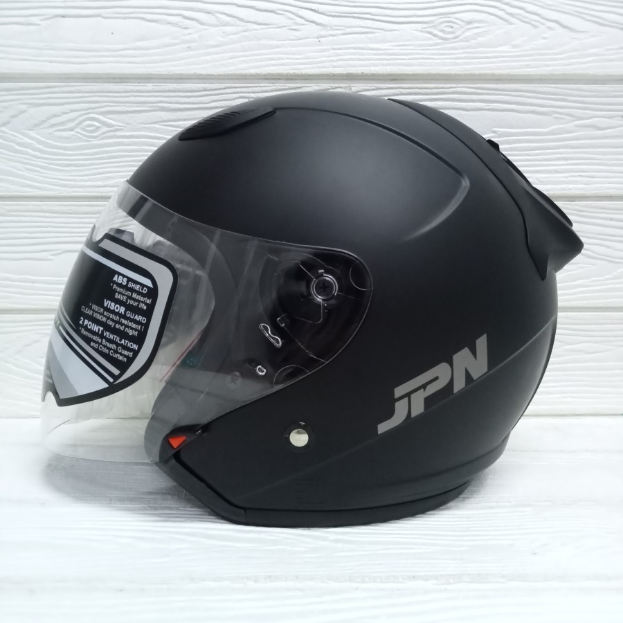 HELM JPN GALAXY BLACK-HITAM DOFF MATT DOP