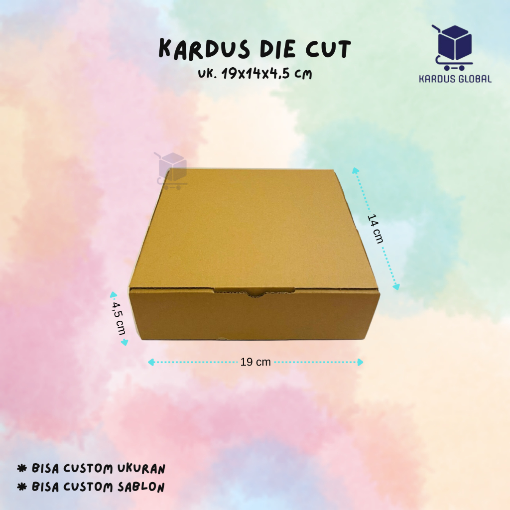 

KARDUS DIE CUT POLOS BARU UKURAN 19x14x4,5 CM