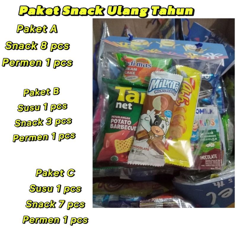 

Paket Snack Ultah | Aqiqah | Kemasan Plastik | Thinwall | Paper Box