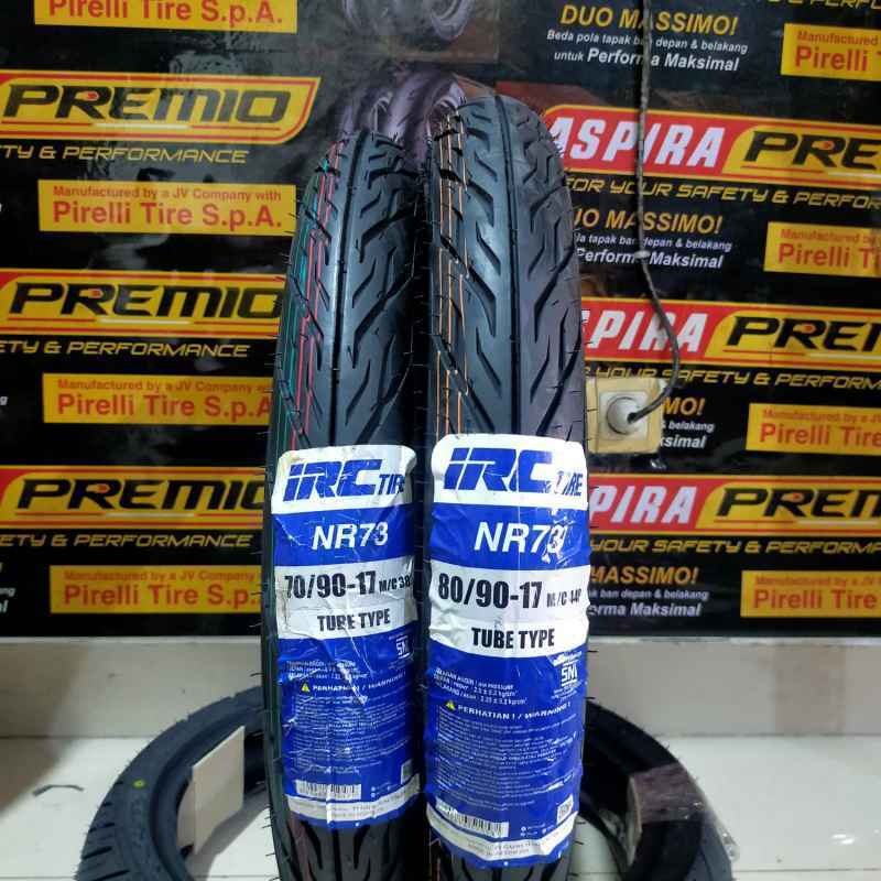 IRC NR73 RING 17 (BUKAN TUBLES) BAN LUAR IRC RING 17 NR73 UKURAN 70/90-17 80/90-17 IRC