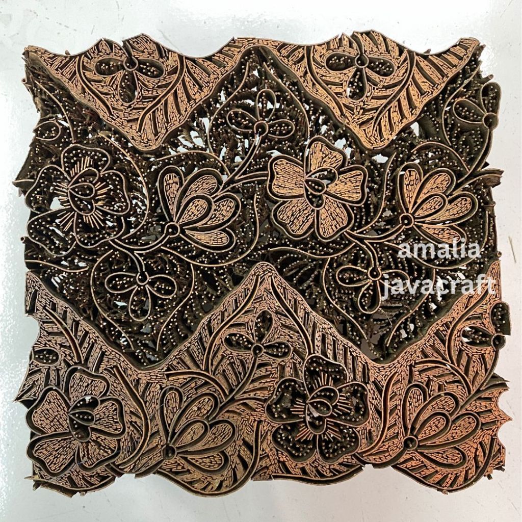alat cap batik tembaga motif bunga 01 canting cap batik