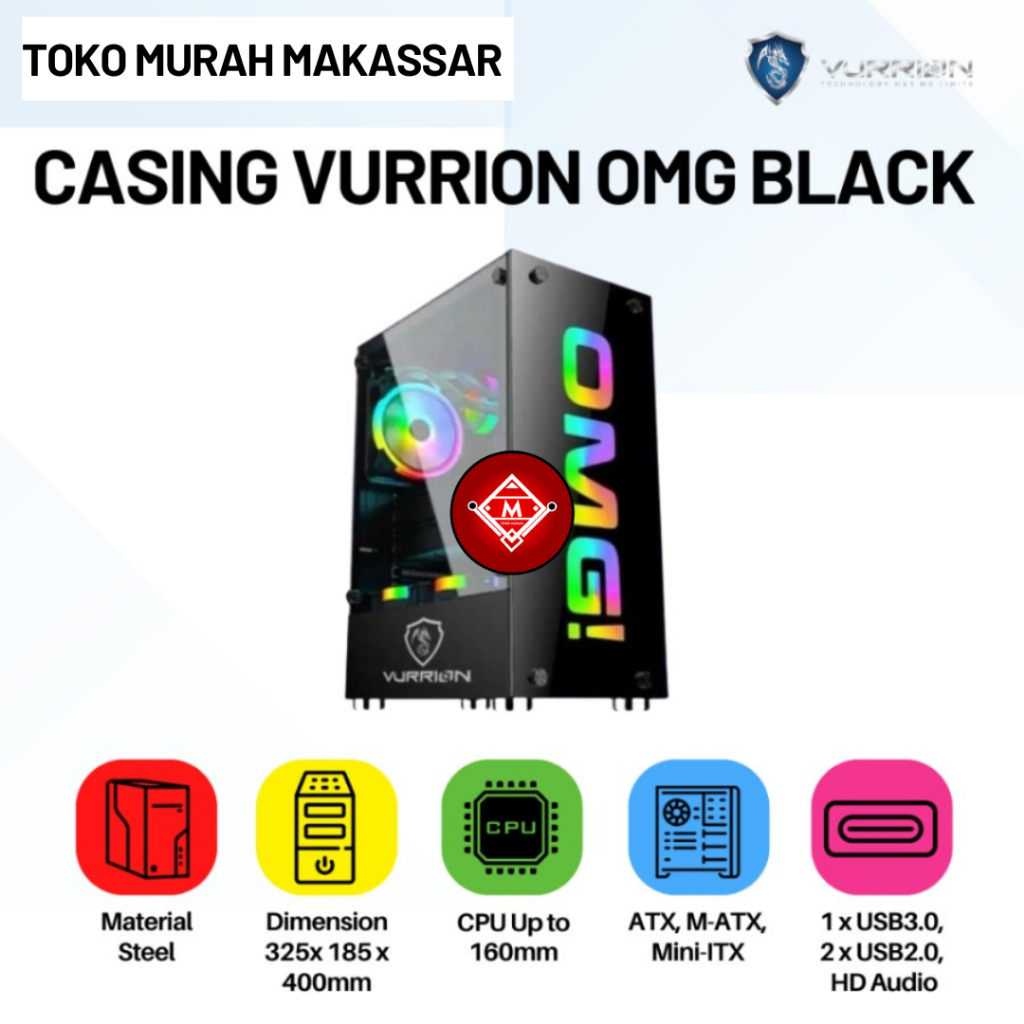 Casing Vurrion OMG Black /Vurrion Casing OMG Black / CASE24-VUR