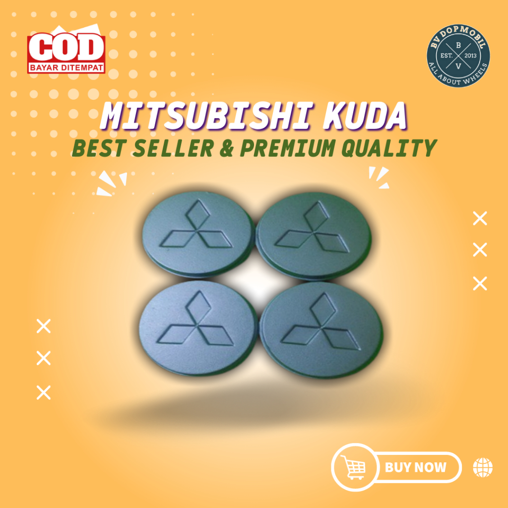 1pcs 55mm Mitsubishi Tutup velg Tutup Roda Dop mobil Kuda Silver Doff
