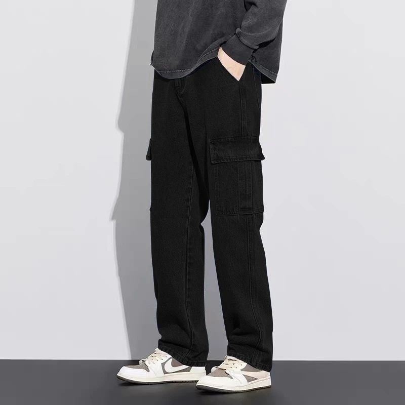 Celana Jeans Cargo Panjang Pria Gombrong Celana Panjang Pria Gombrong Celana Cargo Hitam Jeans Cargo