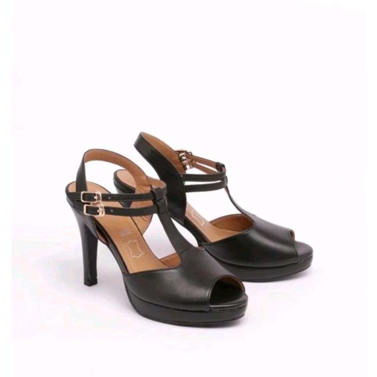 Buccheri Delanna heels black sepatu hak Preloved