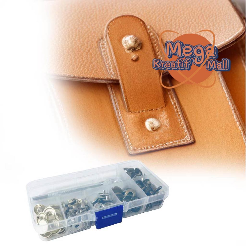 40 pcs/set Alat Kancing Snap + Kancing Jepret Cetet Besi Snap Button