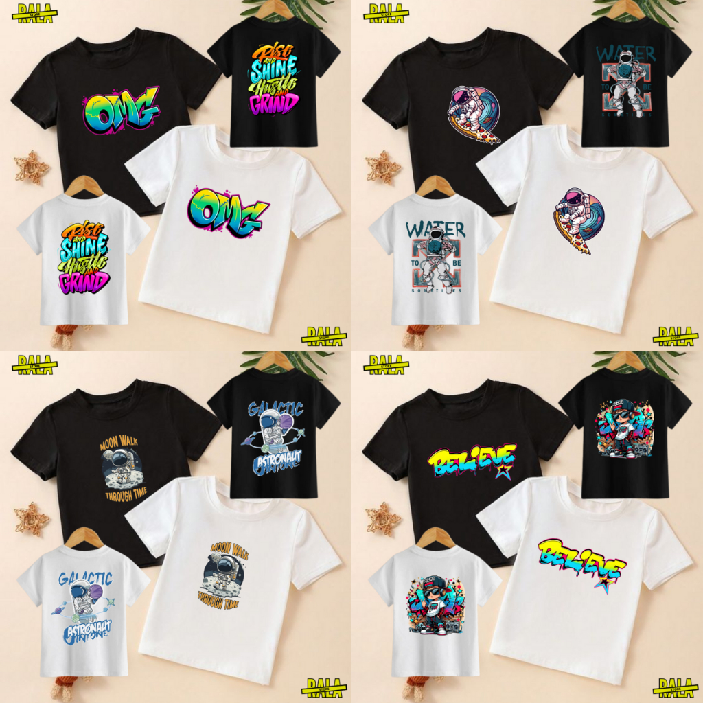 KAOS ANAK USIA 2-12 TAHUN PREMIUM LAKI LAKI PEREMPUAN