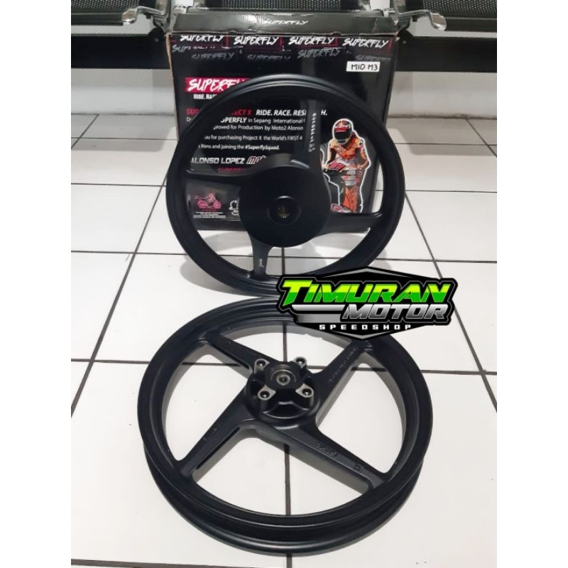 VELG SUPERFLY X SERIES 4 STAR MIO M3 160 160 R14 BLACK DOFT