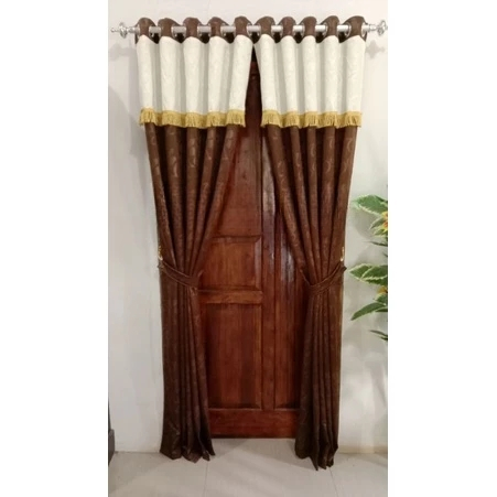 Hordeng pintu kamar poni Gorden jendela panjang gorden kamar