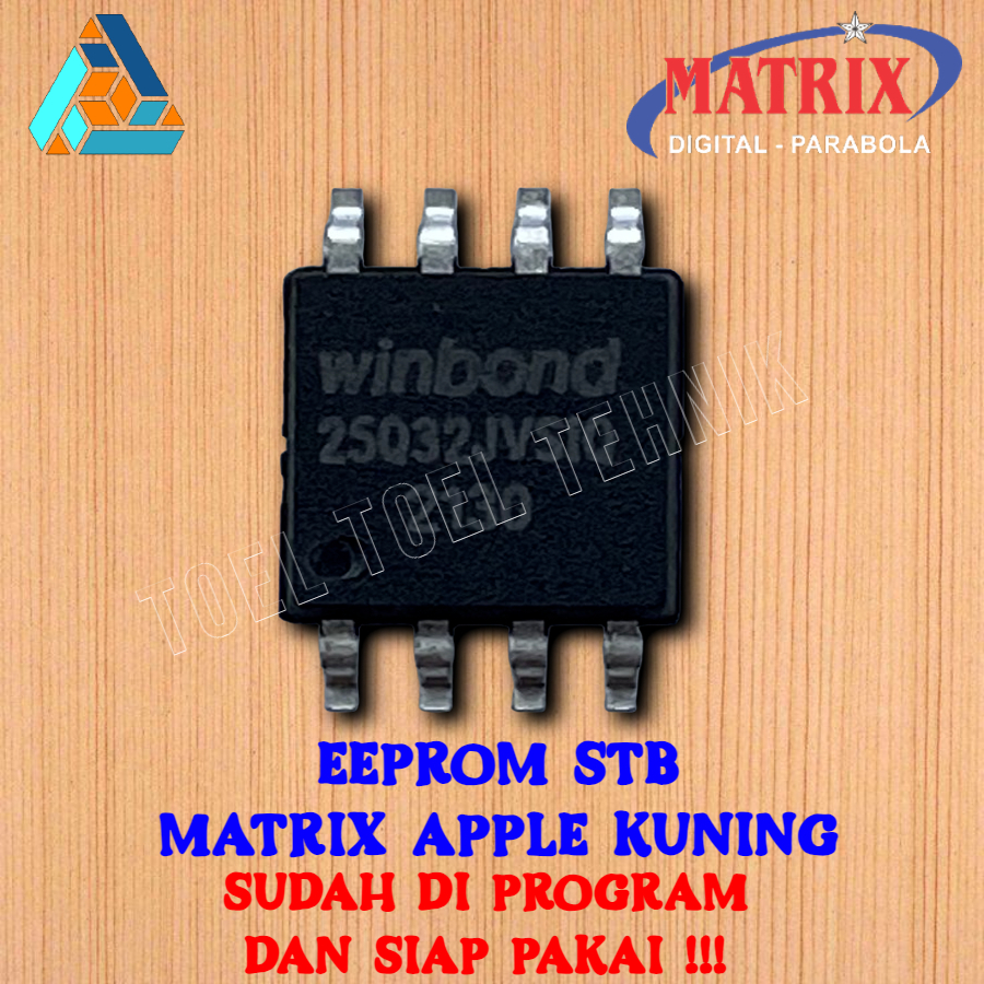 IC EEPROM STB MATRIX APPLE KUNING / IC EPROM SET TOP BOX TV DIGITAL METRIX APPLE KUNING
