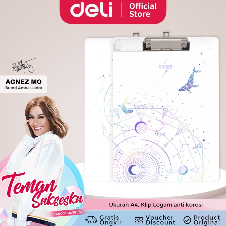 

KODE Y83D Deli Vertical Clipboard Papan Jalan A4 7263