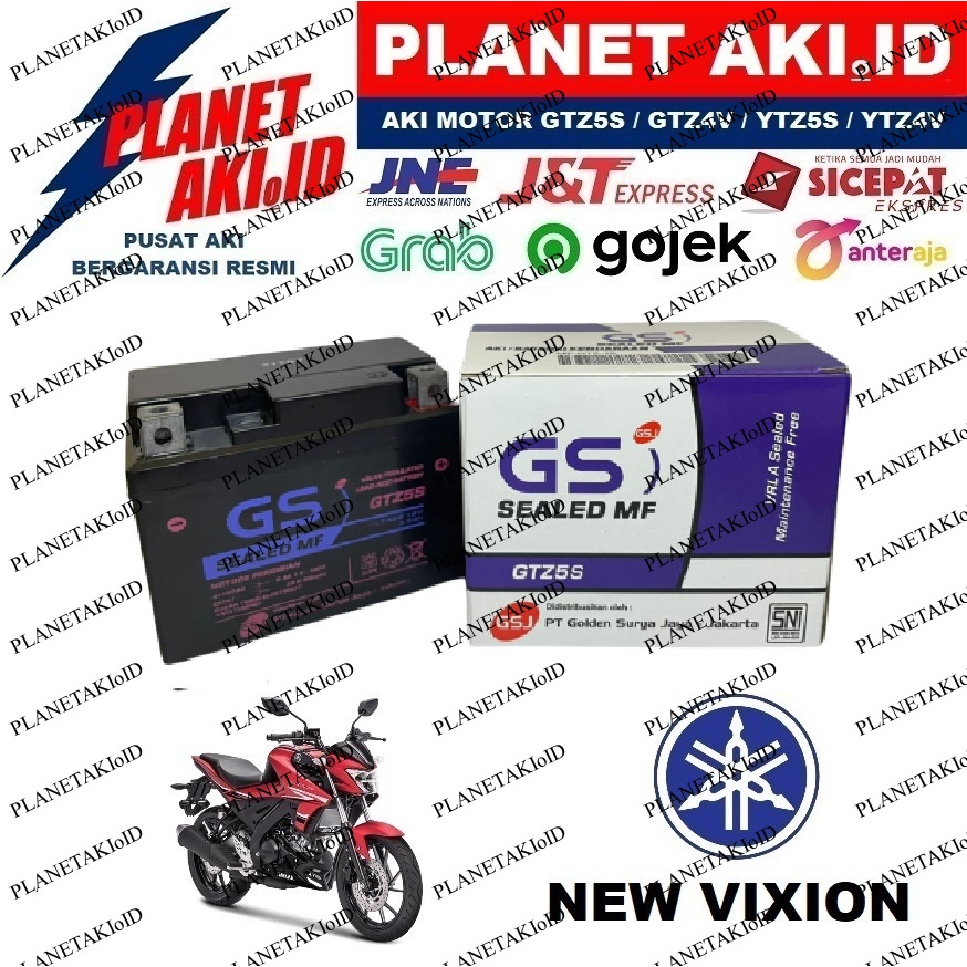 Aki Motor Yamaha New Vixion Aki Kering Accu Kering MF GTZ5S