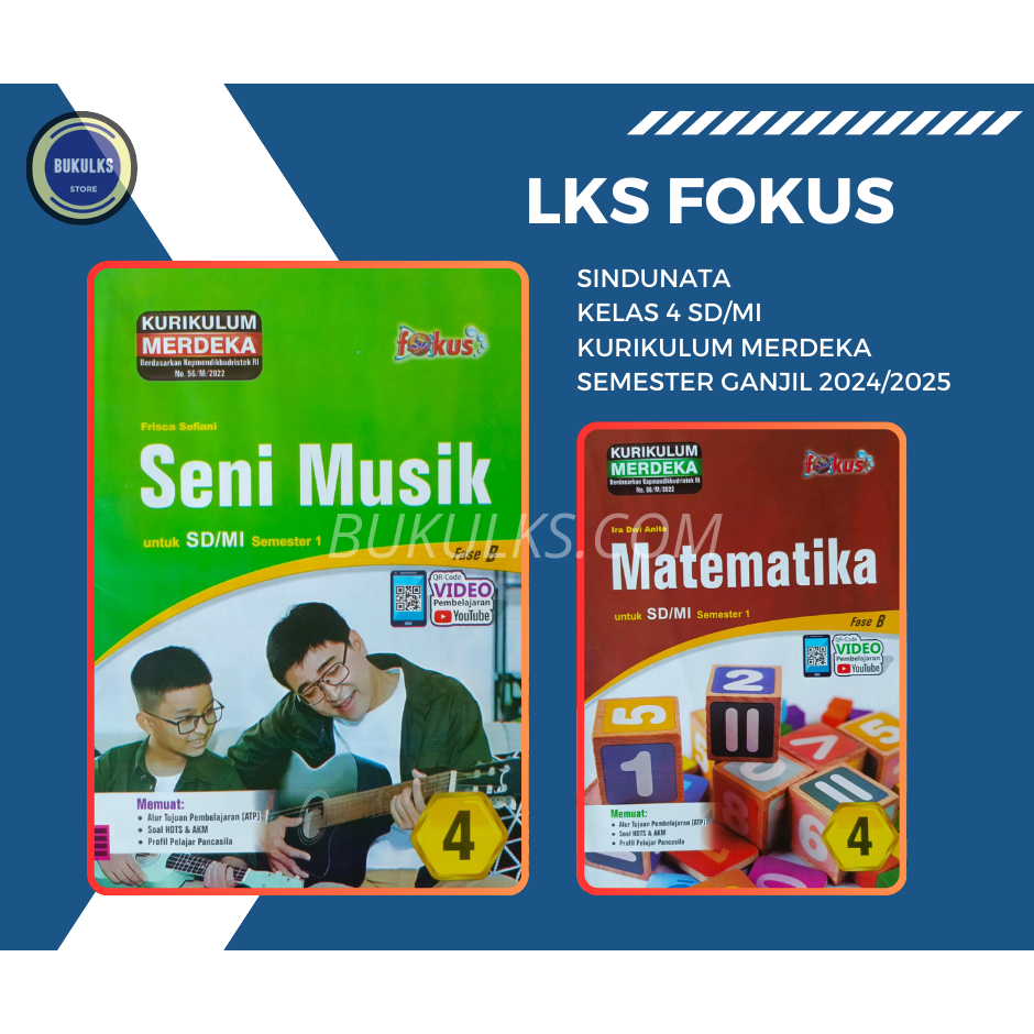 Buku LKS FOKUS SINDUNATA SD/MI Kelas 4 Merdeka Ganjil 2024/2025