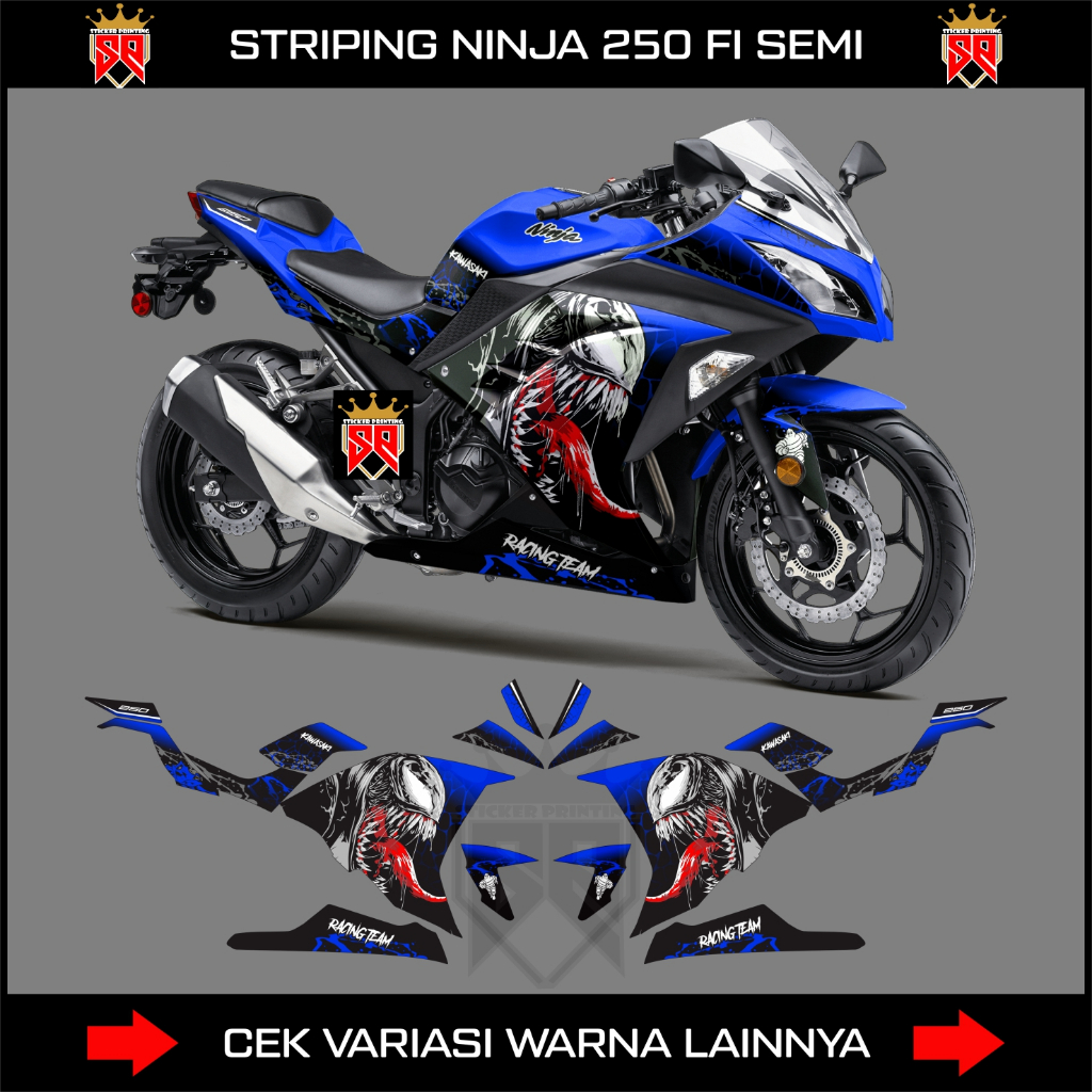 Decal STRIPING STICKER NINJA 250 FI/DECAL STICKER KAWASAKI NINJA FI 250R VENOM