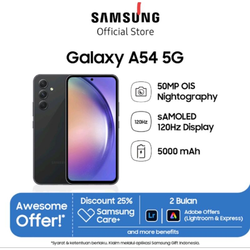 Samsung a54 8/256 Ram 8gb 256gb new garansi resmi