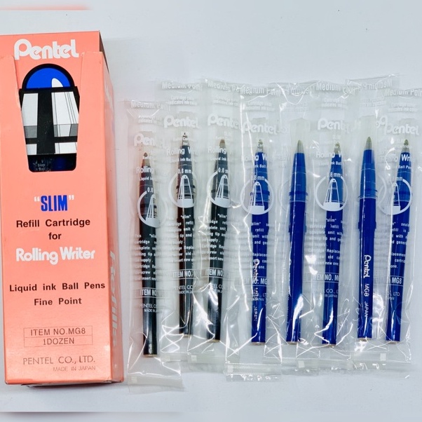 

KODE G78S pcs Isi Bolpen Pentel MG8 Hitam Biru