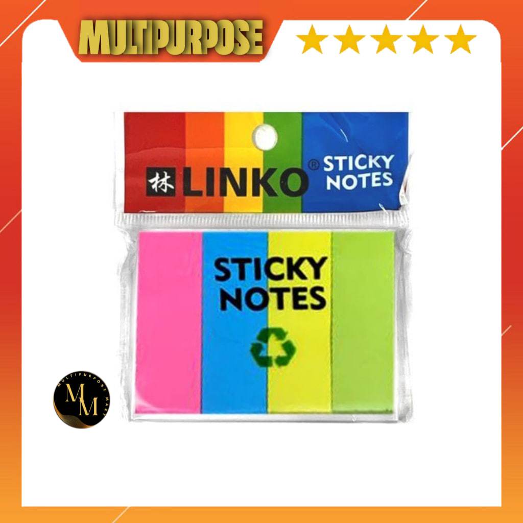 

FILM MARKER LINKO/ STICKY NOTES 4 WARNA / MEMO TEMPEL / PAGE MARKER