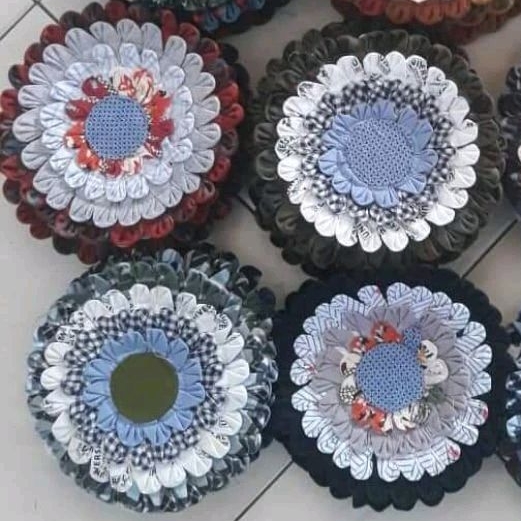 tatakan panci grosir jampel lemek panci lampin celemek piring vas bunga asbak kerajinan kain perca s