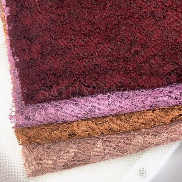 Stock ready Kain BROKAT CORD LACE NON GLITTER