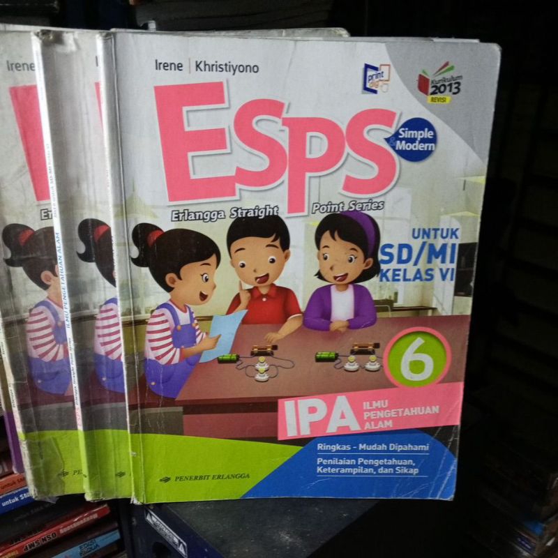 BUKU ESPS IPA UNTUK SD KELAS 6 REVISI K13 PENERBIT ERLANGGA