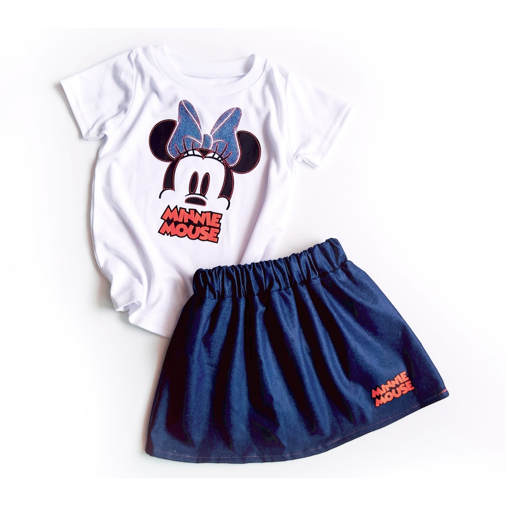 SETELAN / SET BAJU ANAK PEREMPUAN UMUR 2-3 TAHUN MINNIE JEANS