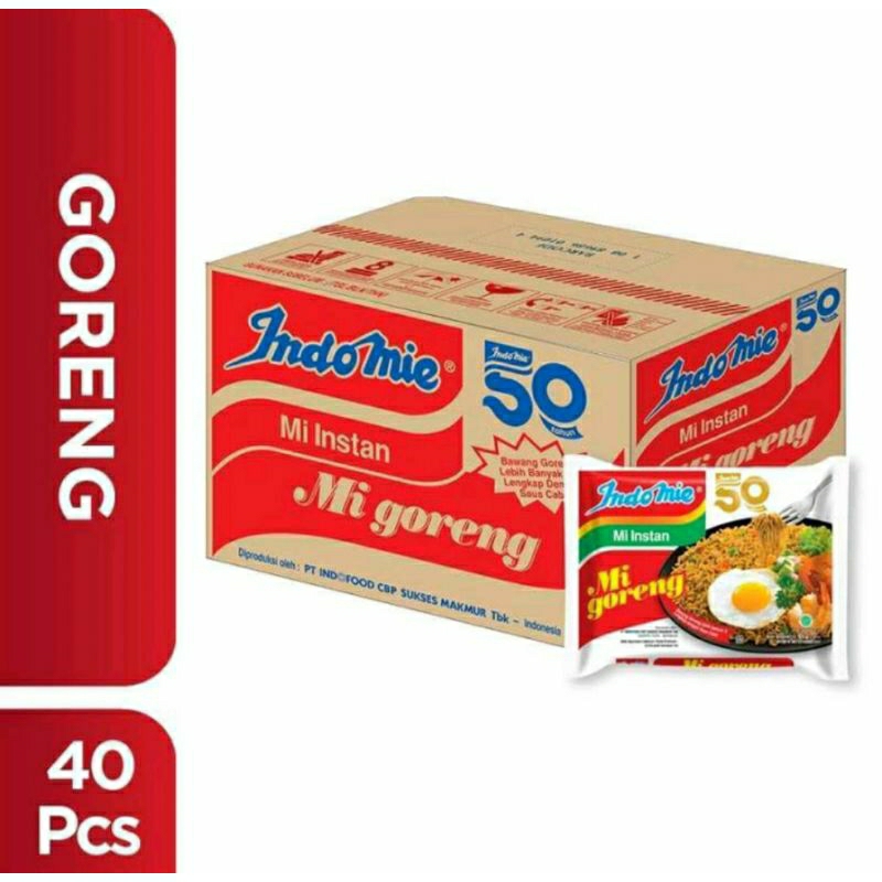 

indomie goreng 1 karton isi 40pcs