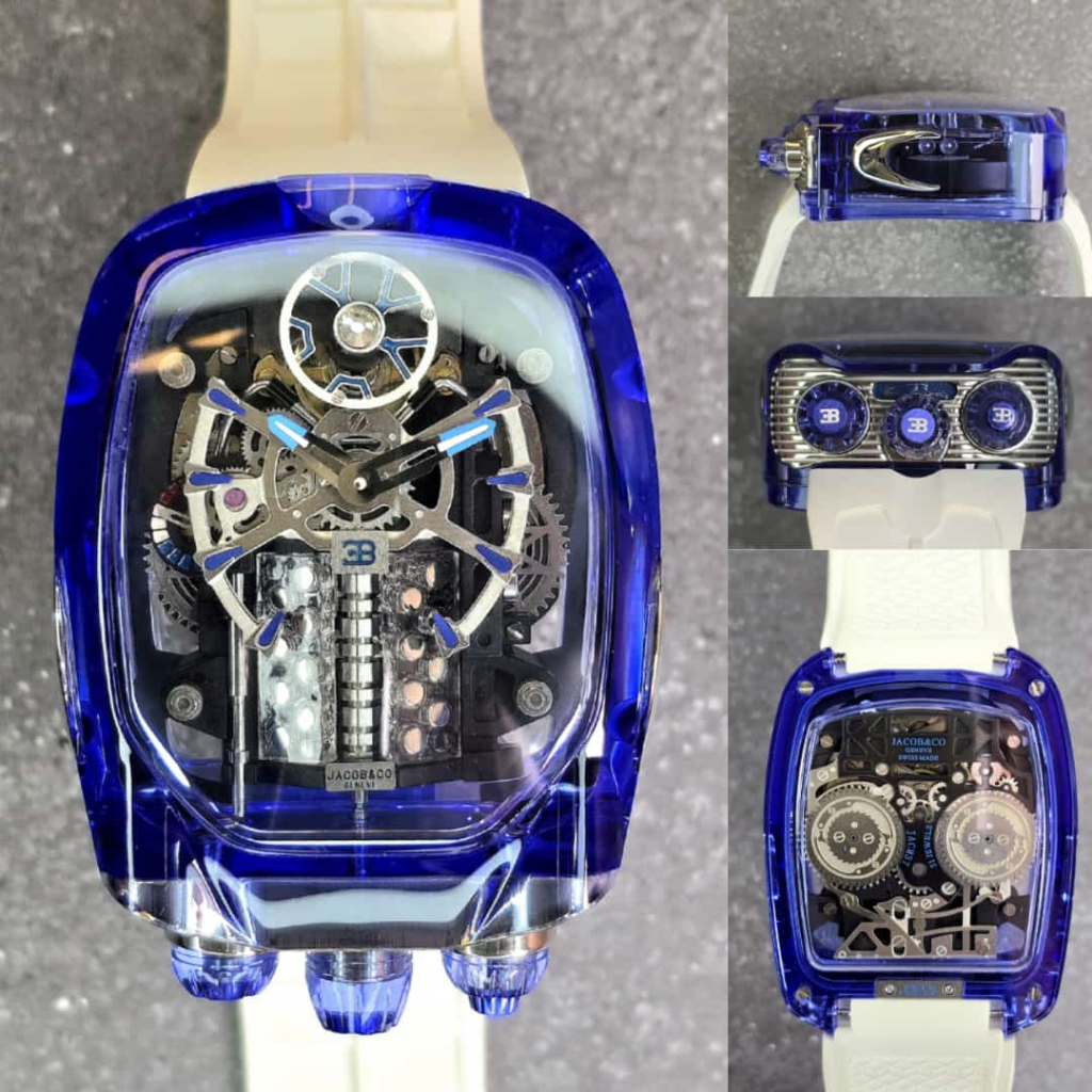 Jam Tangan Luxury Jacob & Co Bugatti Chiron Sapphire Transparan Swiss  Automatic Clean 1:1